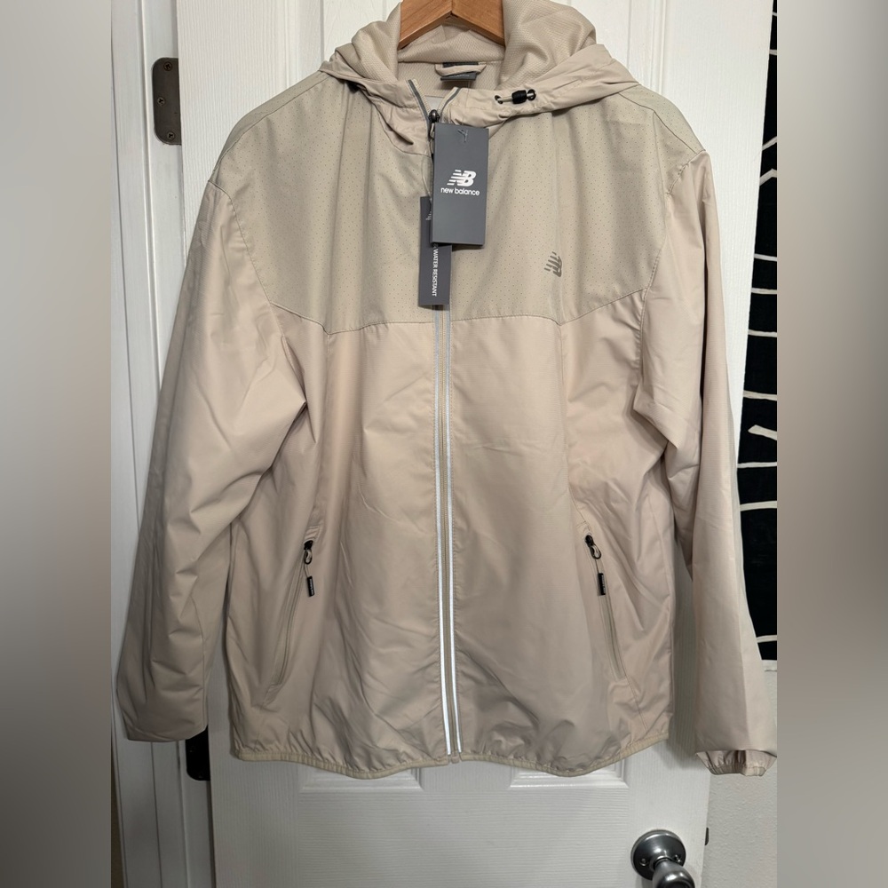 New Balance Tan Windbreaker Lightweight Jacket